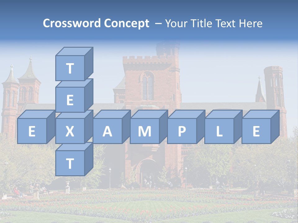 A Large Building With A Flag On Top Of It PowerPoint Template