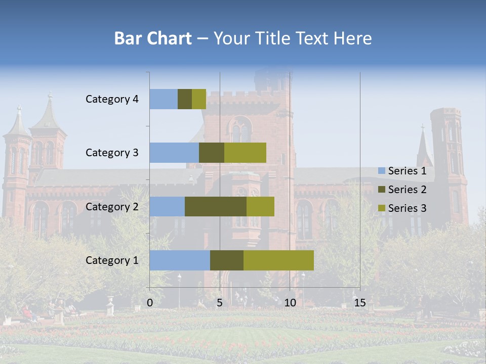 A Large Building With A Flag On Top Of It PowerPoint Template