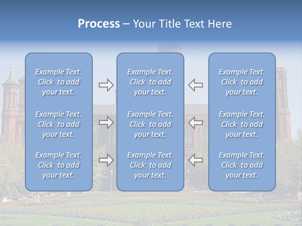 A Large Building With A Flag On Top Of It PowerPoint Template