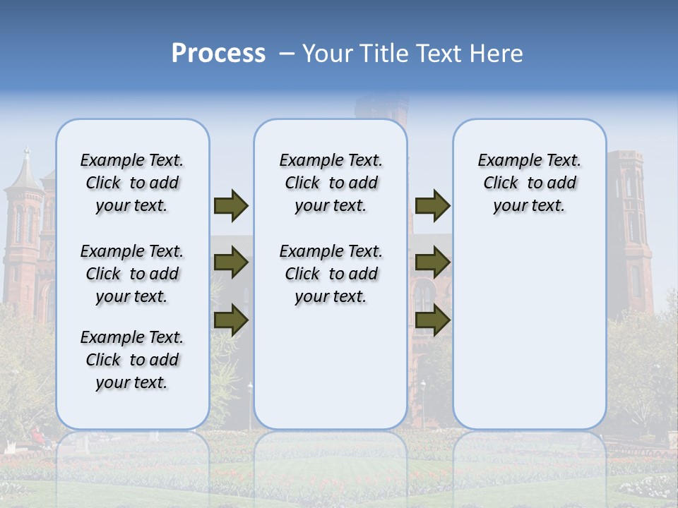 A Large Building With A Flag On Top Of It PowerPoint Template