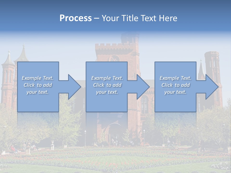 A Large Building With A Flag On Top Of It PowerPoint Template