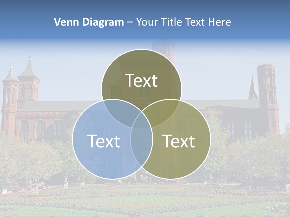 A Large Building With A Flag On Top Of It PowerPoint Template