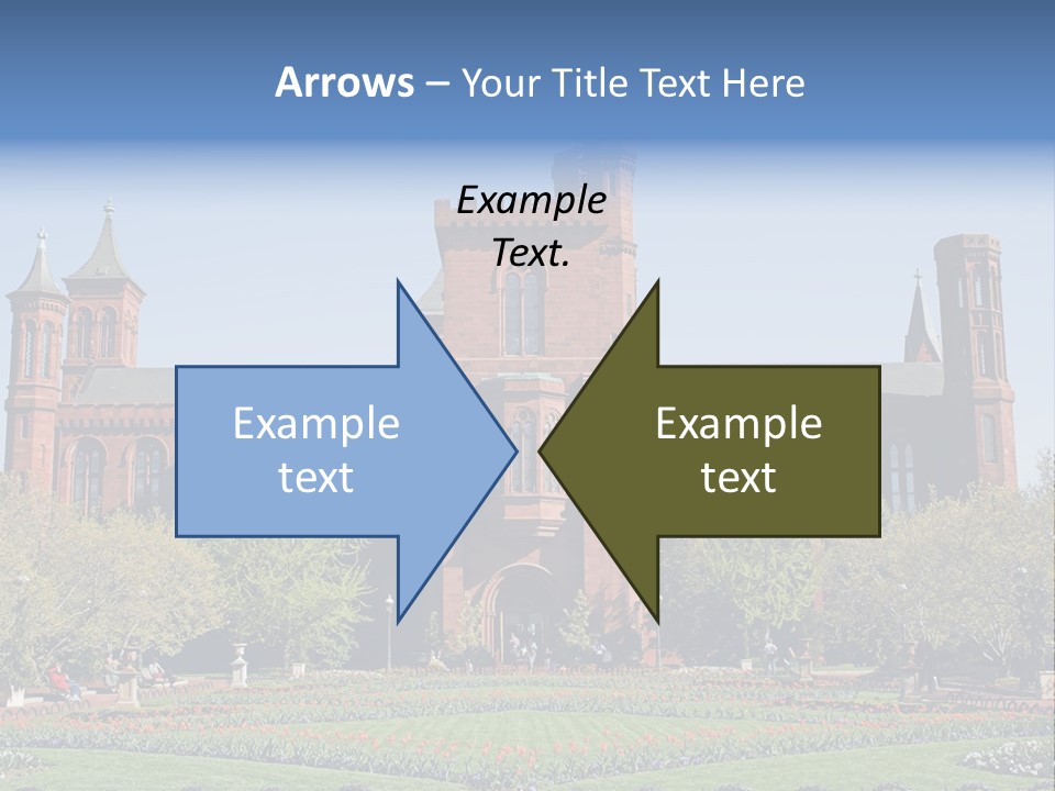 A Large Building With A Flag On Top Of It PowerPoint Template