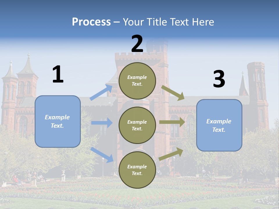 A Large Building With A Flag On Top Of It PowerPoint Template