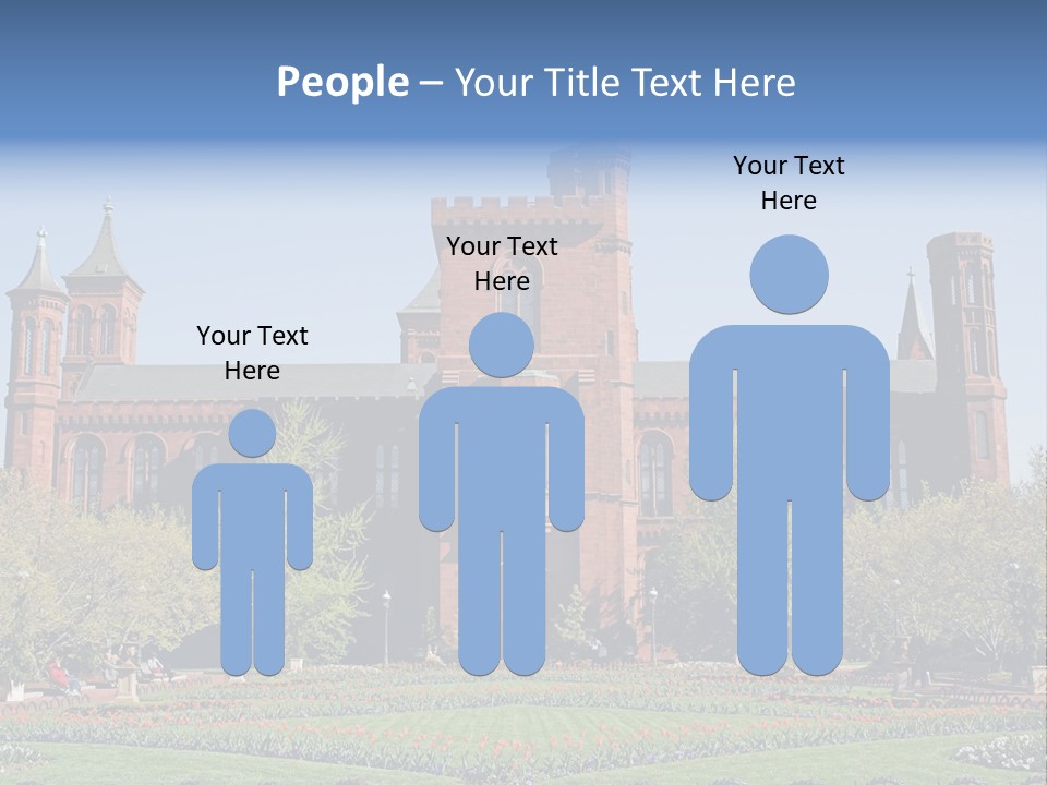 A Large Building With A Flag On Top Of It PowerPoint Template