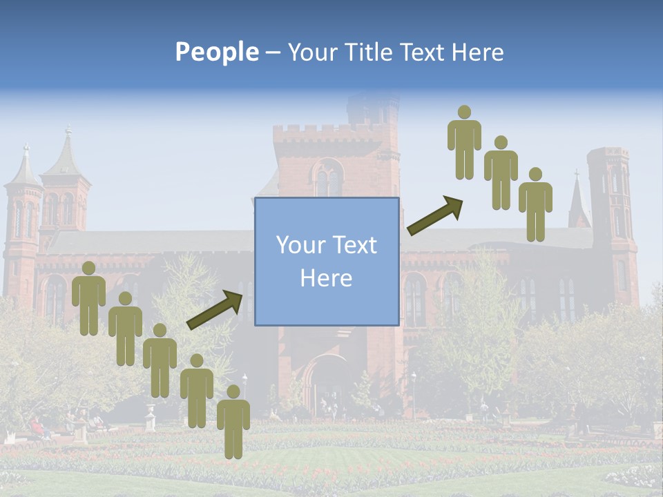 A Large Building With A Flag On Top Of It PowerPoint Template