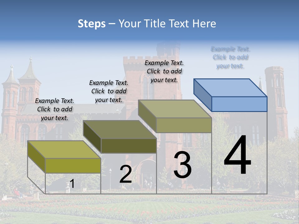 A Large Building With A Flag On Top Of It PowerPoint Template