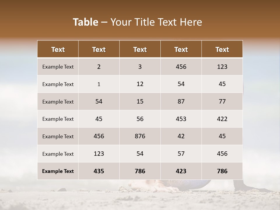 A Woman In A Bikini Sitting On The Beach PowerPoint Template