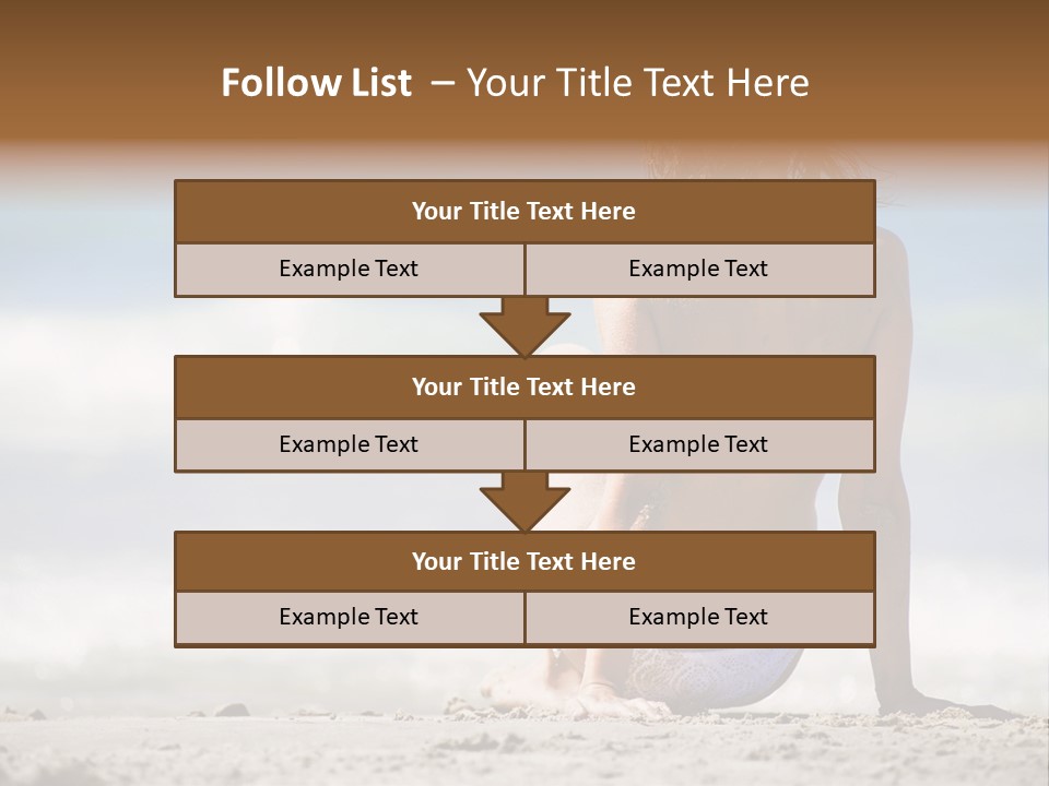 A Woman In A Bikini Sitting On The Beach PowerPoint Template