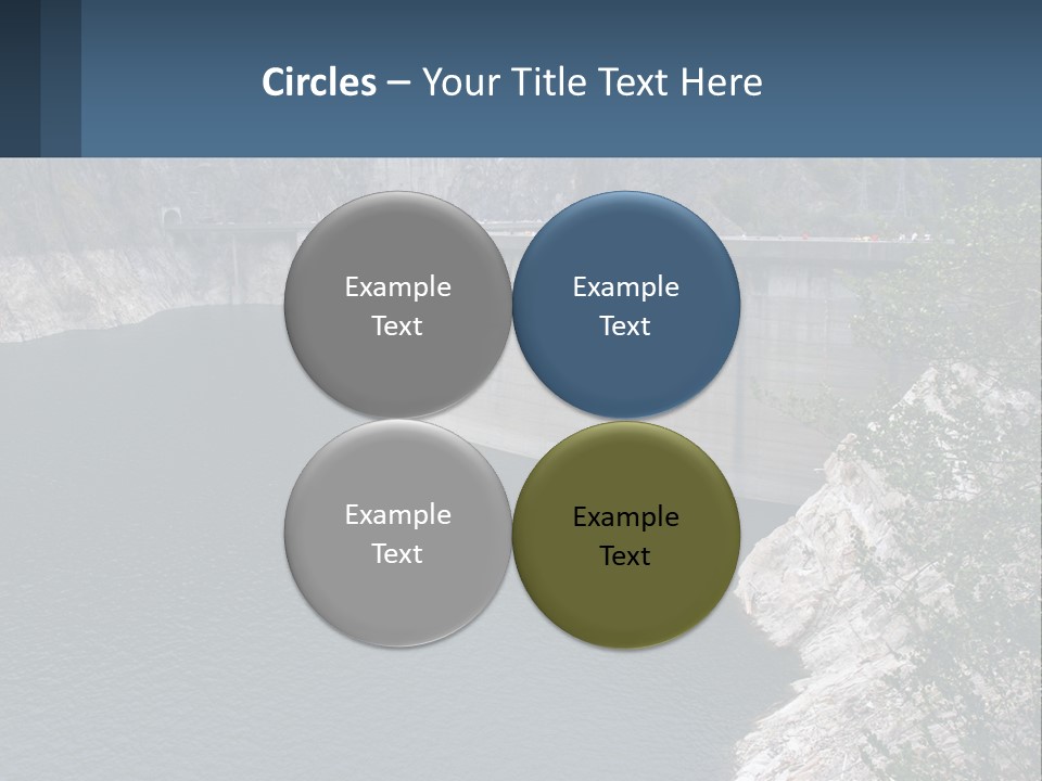 A Dam With A Large Body Of Water In The Middle Of It PowerPoint Template