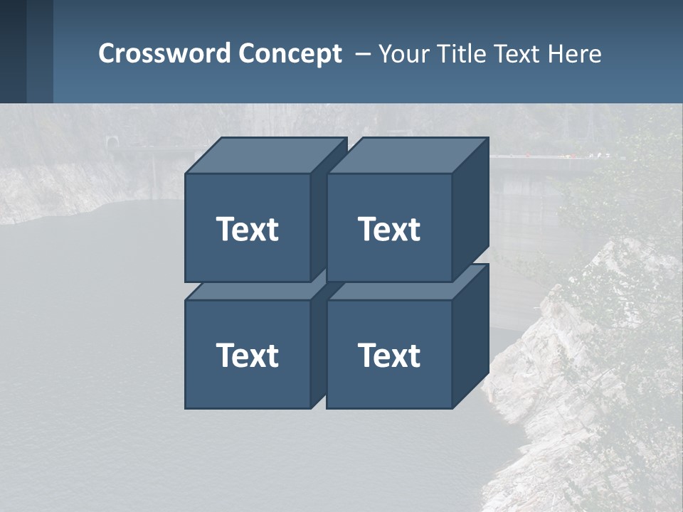 A Dam With A Large Body Of Water In The Middle Of It PowerPoint Template