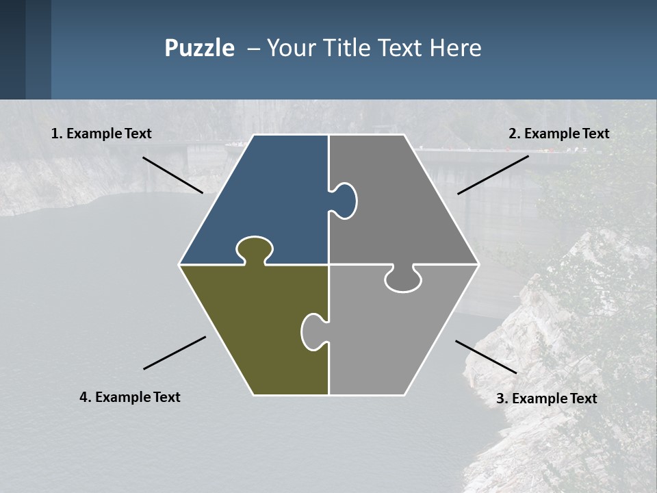 A Dam With A Large Body Of Water In The Middle Of It PowerPoint Template