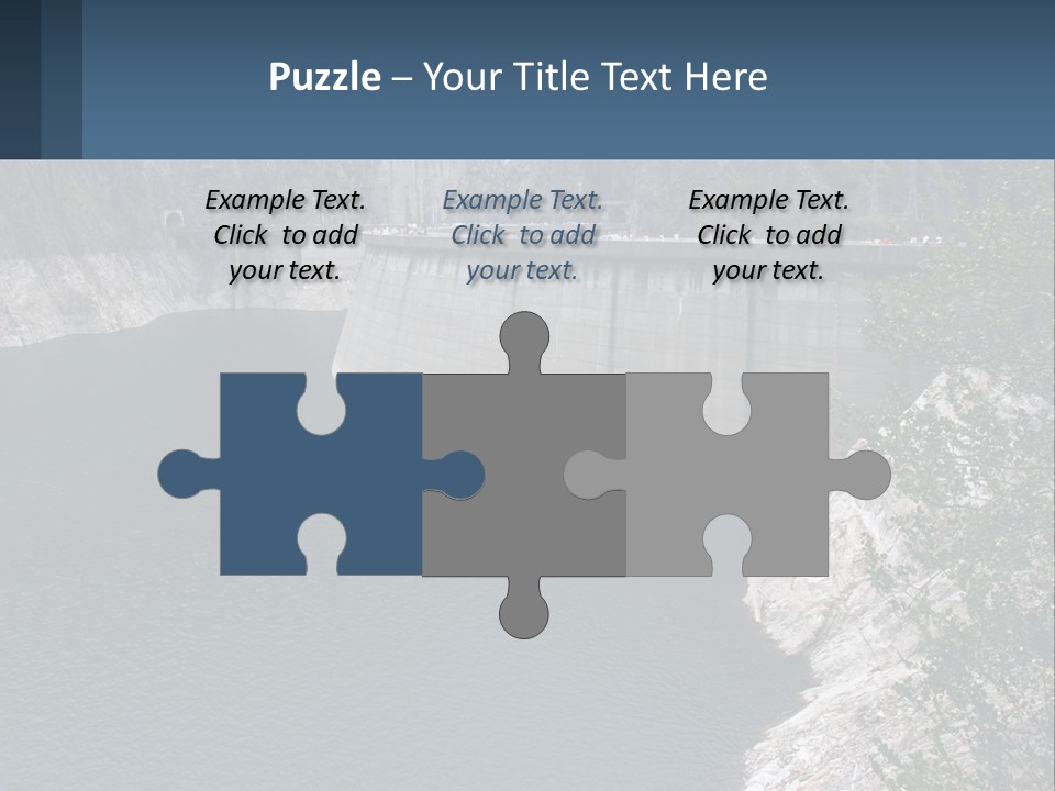 A Dam With A Large Body Of Water In The Middle Of It PowerPoint Template