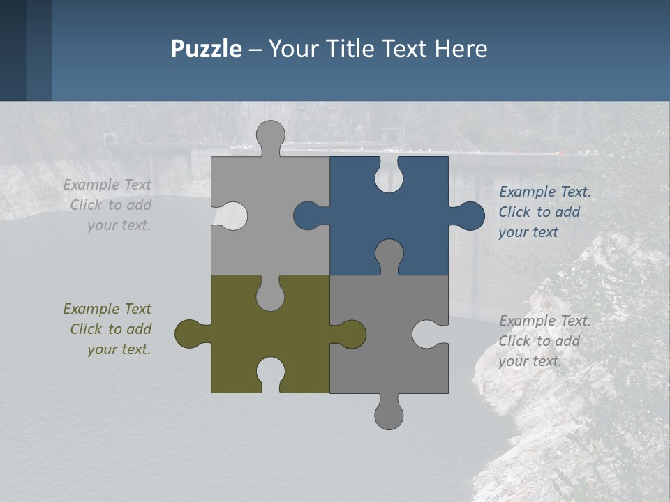 A Dam With A Large Body Of Water In The Middle Of It PowerPoint Template