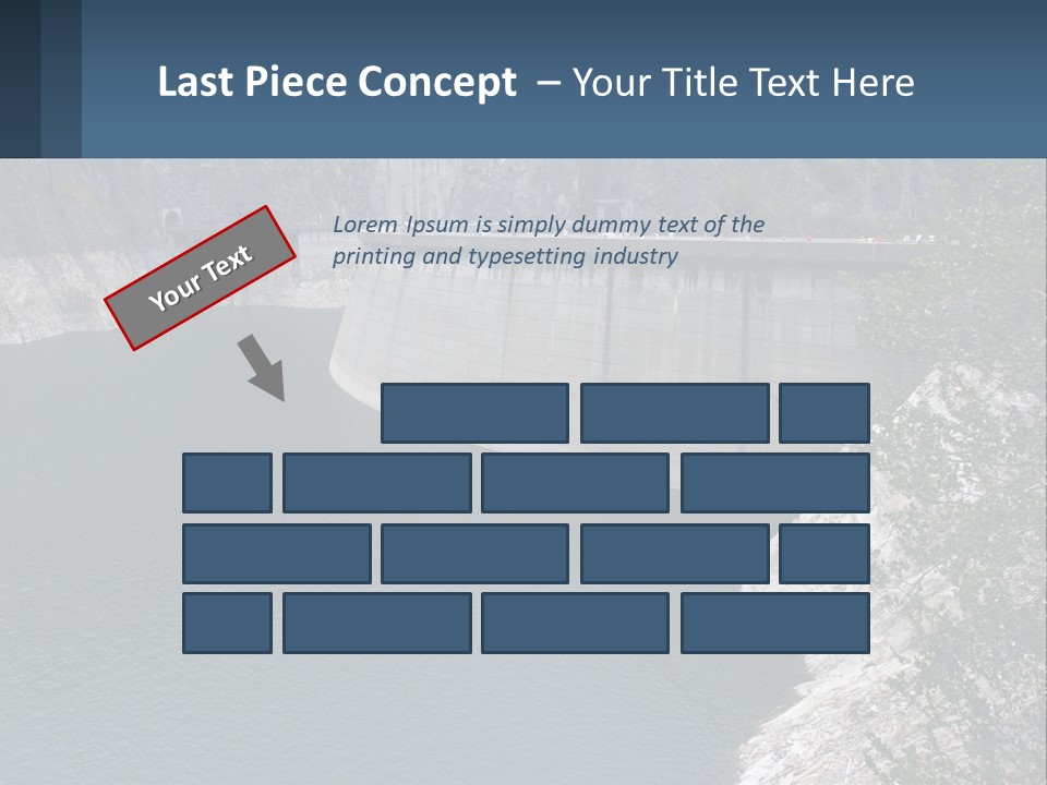 A Dam With A Large Body Of Water In The Middle Of It PowerPoint Template