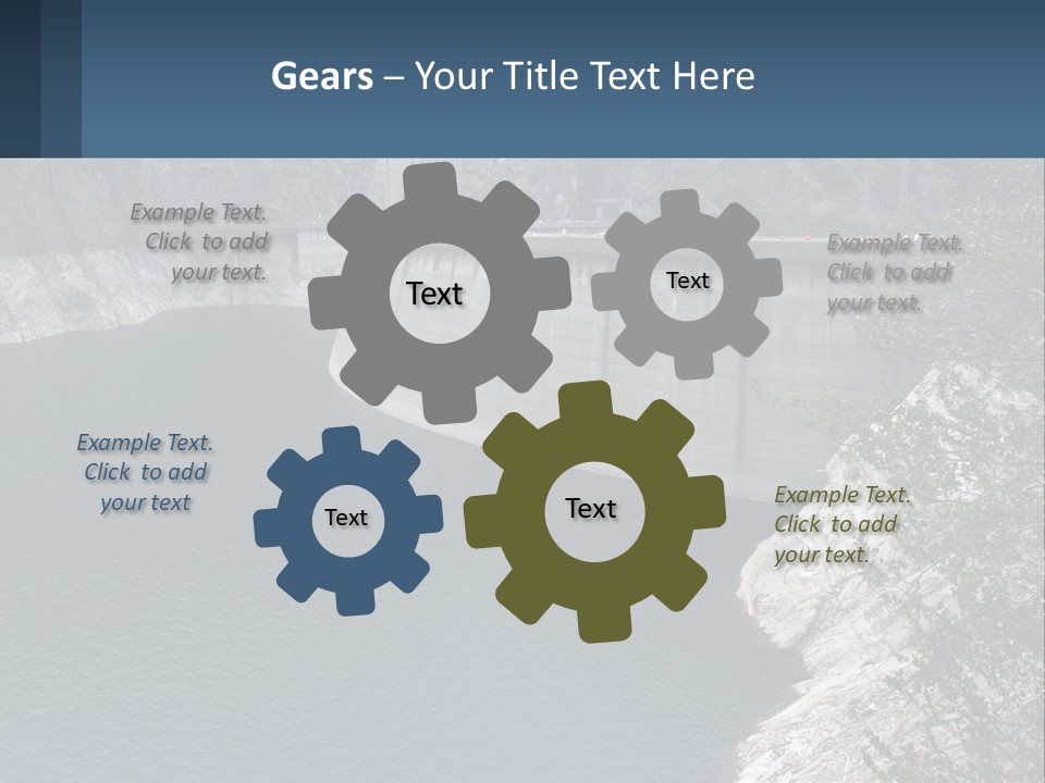 A Dam With A Large Body Of Water In The Middle Of It PowerPoint Template
