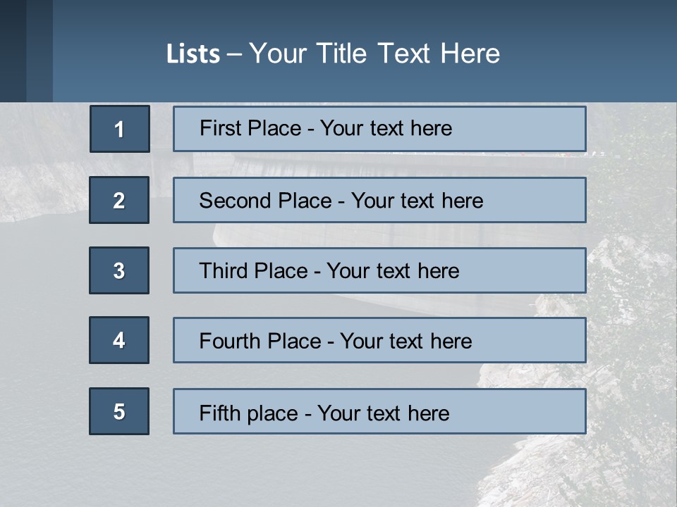 A Dam With A Large Body Of Water In The Middle Of It PowerPoint Template