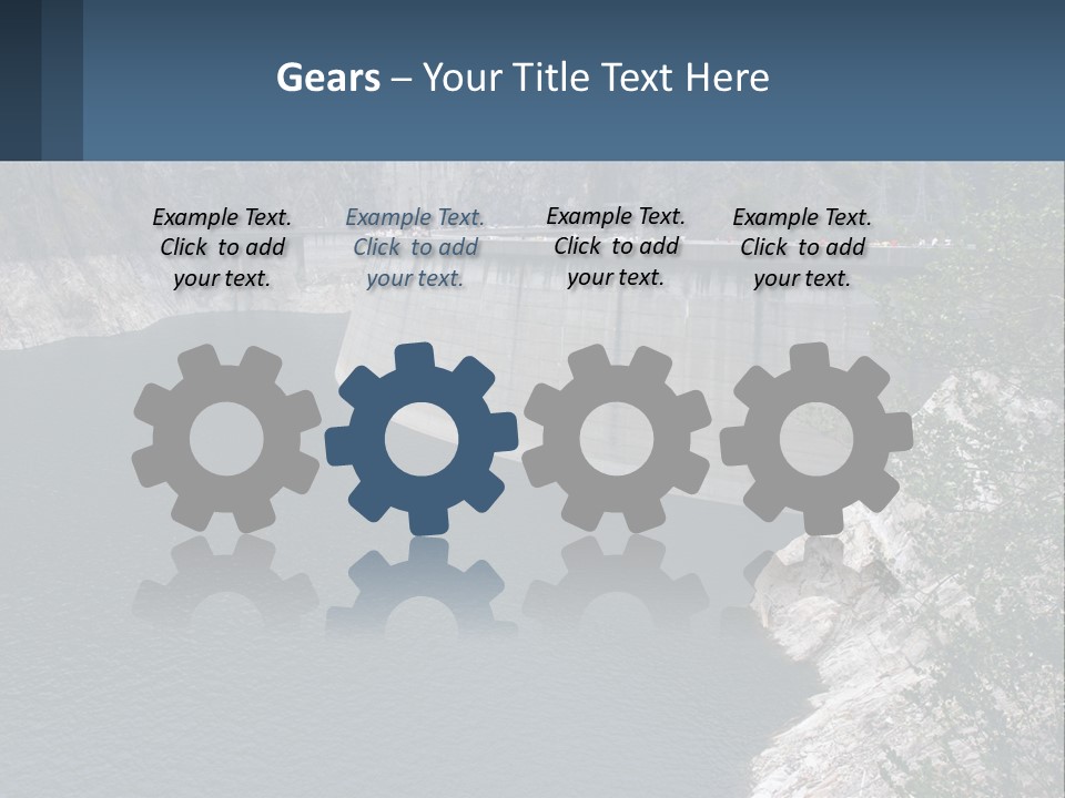 A Dam With A Large Body Of Water In The Middle Of It PowerPoint Template