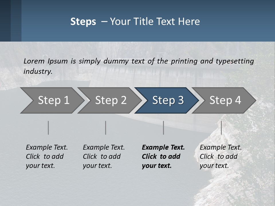 A Dam With A Large Body Of Water In The Middle Of It PowerPoint Template