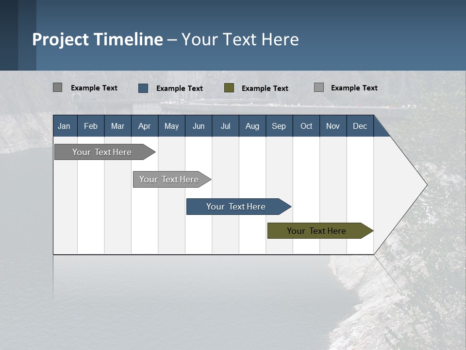 A Dam With A Large Body Of Water In The Middle Of It PowerPoint Template