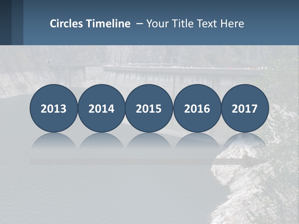 A Dam With A Large Body Of Water In The Middle Of It PowerPoint Template