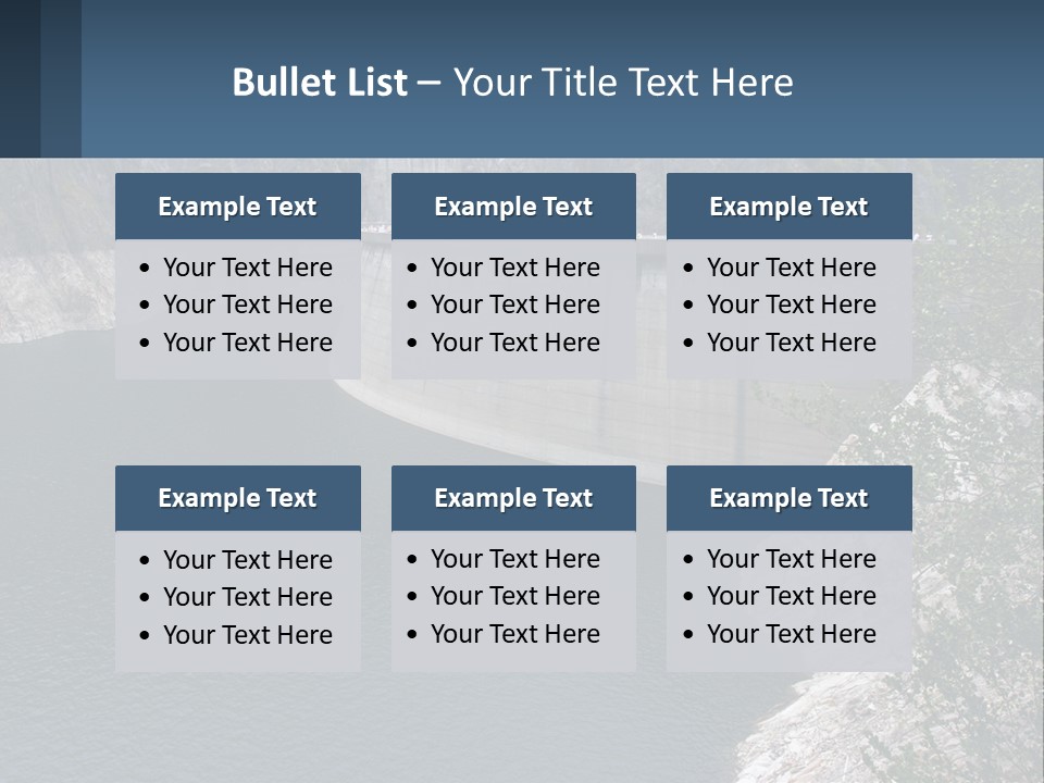A Dam With A Large Body Of Water In The Middle Of It PowerPoint Template