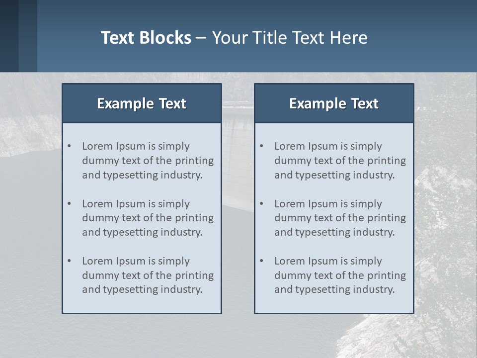 A Dam With A Large Body Of Water In The Middle Of It PowerPoint Template