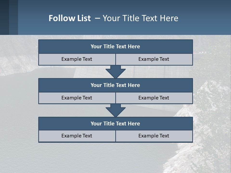 A Dam With A Large Body Of Water In The Middle Of It PowerPoint Template