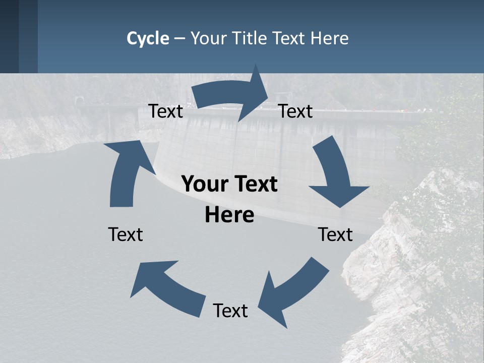 A Dam With A Large Body Of Water In The Middle Of It PowerPoint Template