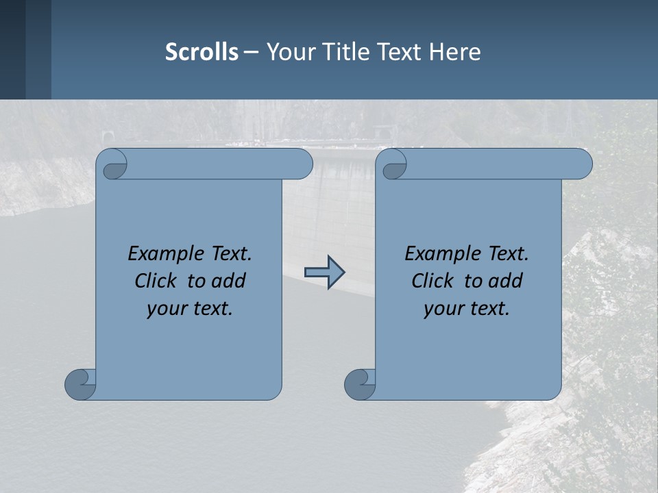 A Dam With A Large Body Of Water In The Middle Of It PowerPoint Template