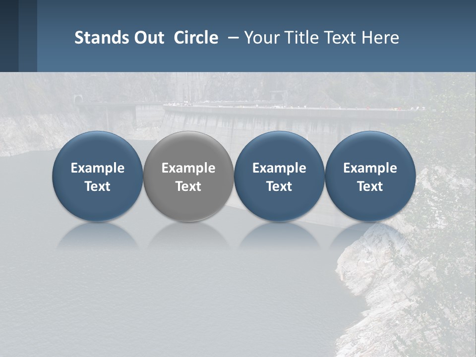A Dam With A Large Body Of Water In The Middle Of It PowerPoint Template