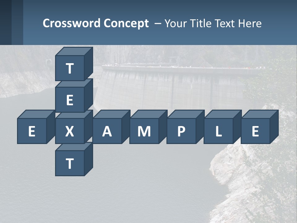 A Dam With A Large Body Of Water In The Middle Of It PowerPoint Template