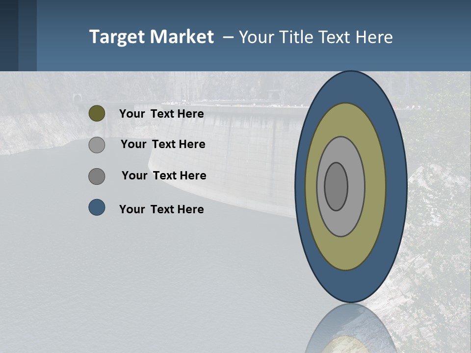 A Dam With A Large Body Of Water In The Middle Of It PowerPoint Template