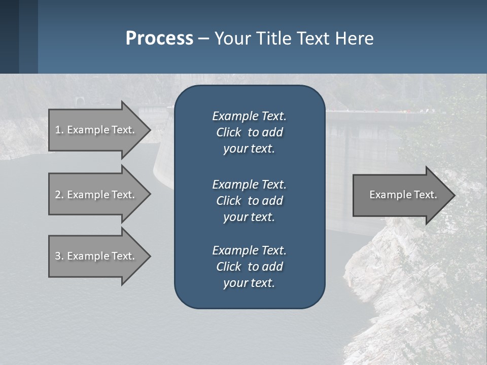 A Dam With A Large Body Of Water In The Middle Of It PowerPoint Template