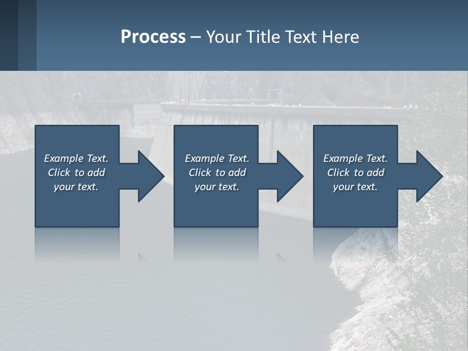 A Dam With A Large Body Of Water In The Middle Of It PowerPoint Template