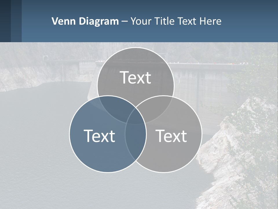 A Dam With A Large Body Of Water In The Middle Of It PowerPoint Template