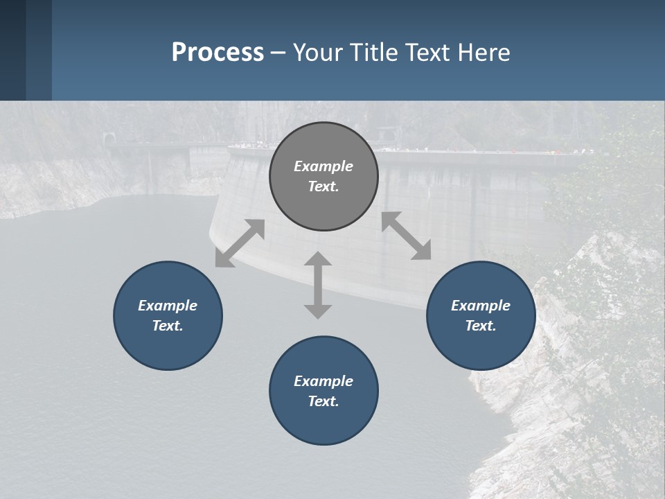 A Dam With A Large Body Of Water In The Middle Of It PowerPoint Template
