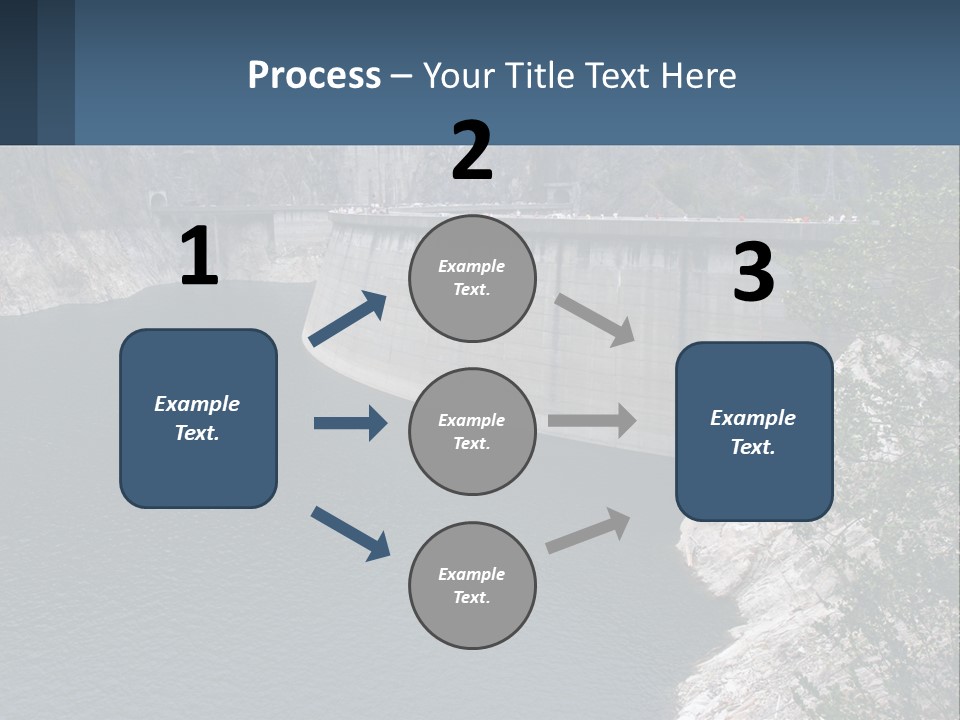 A Dam With A Large Body Of Water In The Middle Of It PowerPoint Template