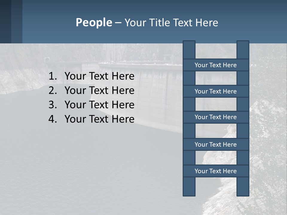 A Dam With A Large Body Of Water In The Middle Of It PowerPoint Template