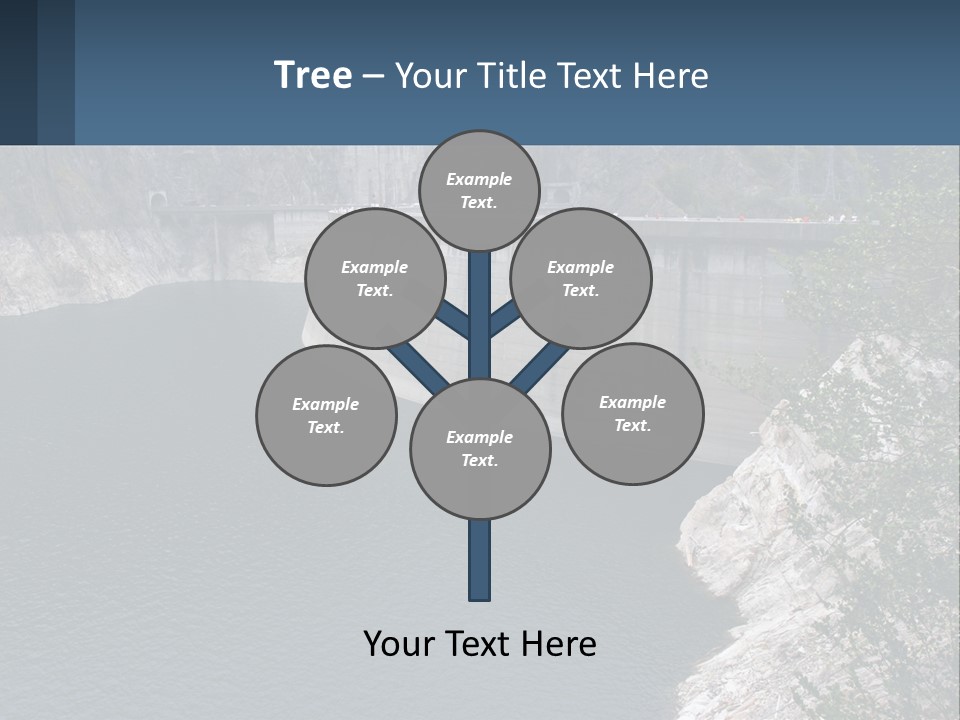 A Dam With A Large Body Of Water In The Middle Of It PowerPoint Template