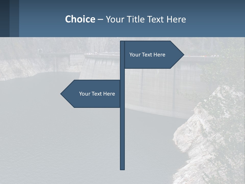 A Dam With A Large Body Of Water In The Middle Of It PowerPoint Template