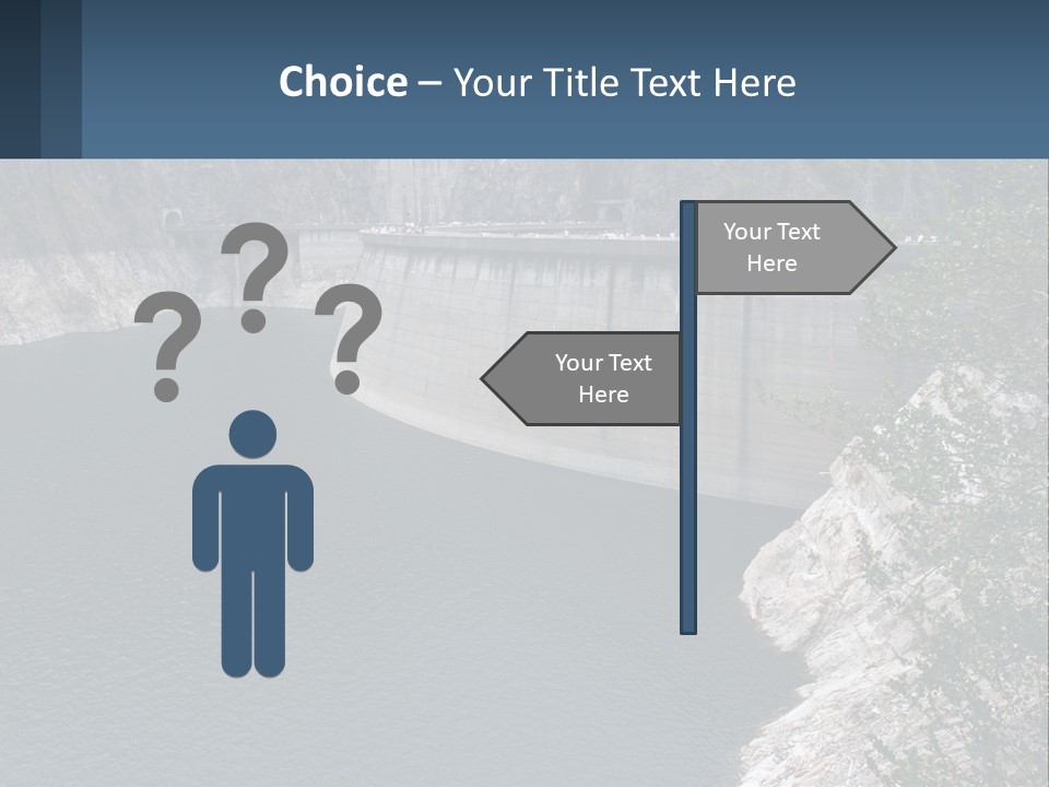 A Dam With A Large Body Of Water In The Middle Of It PowerPoint Template