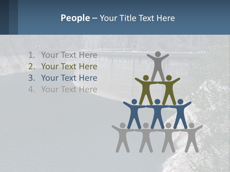 A Dam With A Large Body Of Water In The Middle Of It PowerPoint Template