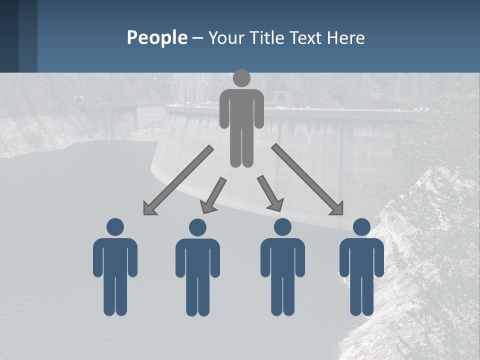 A Dam With A Large Body Of Water In The Middle Of It PowerPoint Template