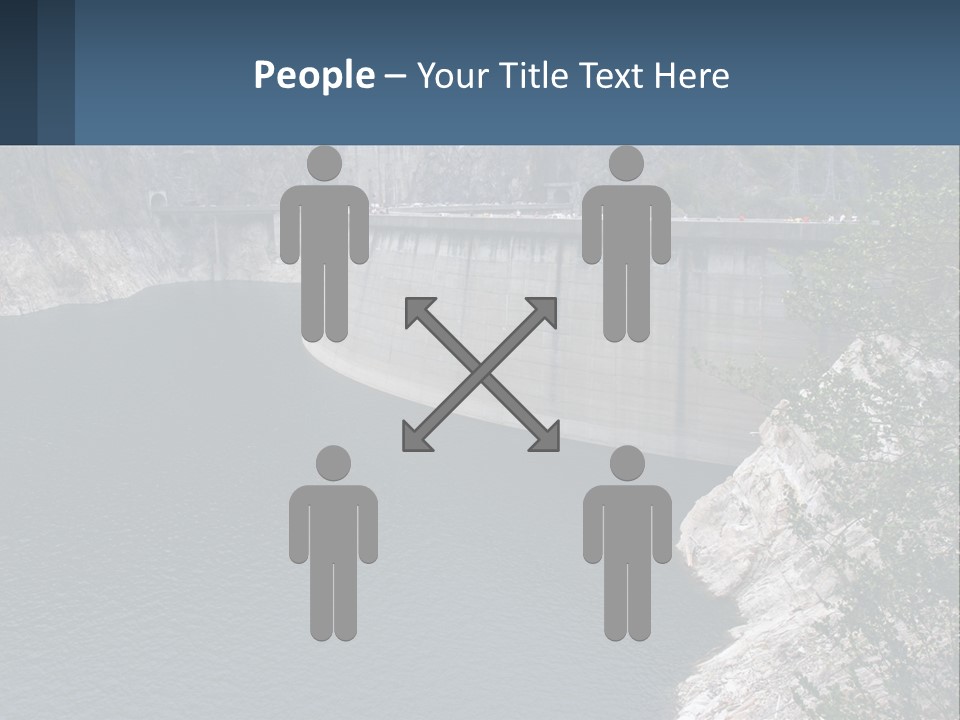 A Dam With A Large Body Of Water In The Middle Of It PowerPoint Template