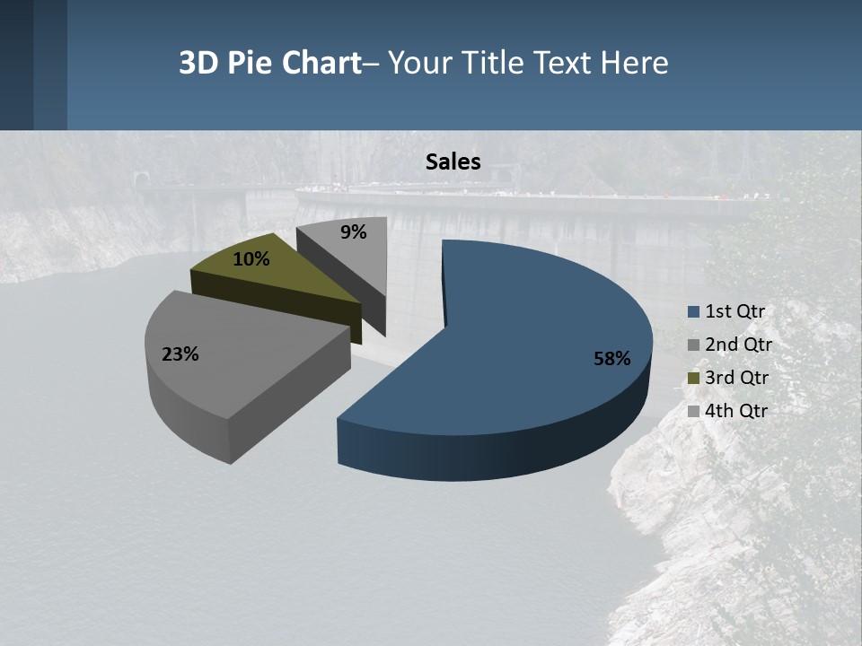 A Dam With A Large Body Of Water In The Middle Of It PowerPoint Template