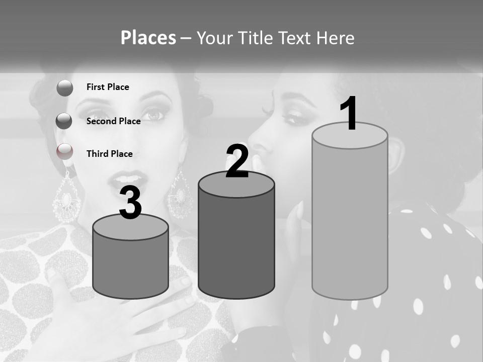 Two Women With Their Hands Together In Front Of A Wall PowerPoint Template