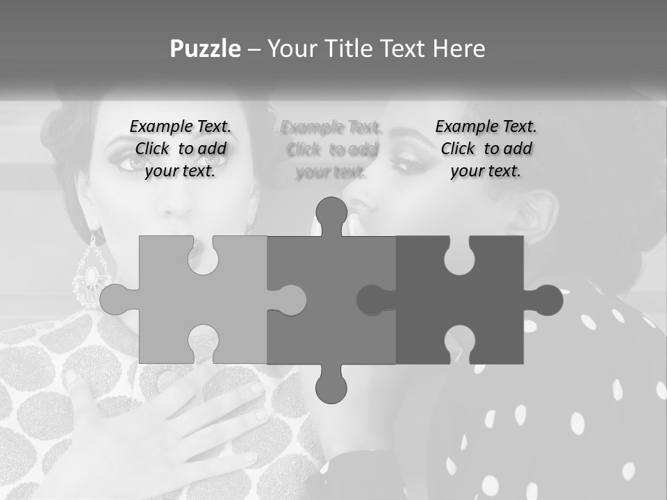 Two Women With Their Hands Together In Front Of A Wall PowerPoint Template