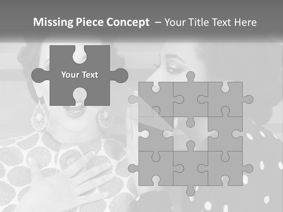 Two Women With Their Hands Together In Front Of A Wall PowerPoint Template