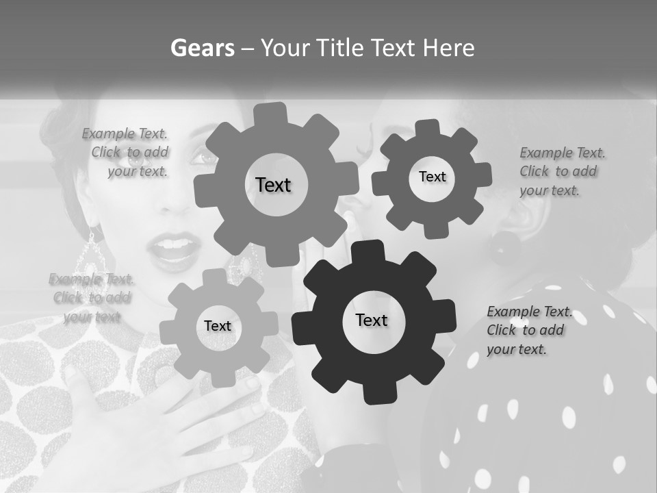 Two Women With Their Hands Together In Front Of A Wall PowerPoint Template